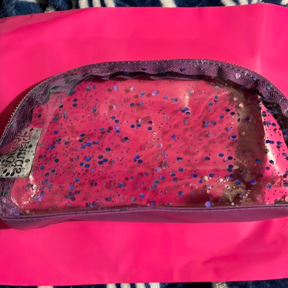 NEW Beauty Brand cosmetics bag purple, iridescent, glitter, see photos NEW - Picture 1 of 5